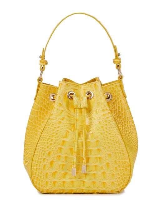 Brahmin Yellow Melinda Bucket Bag