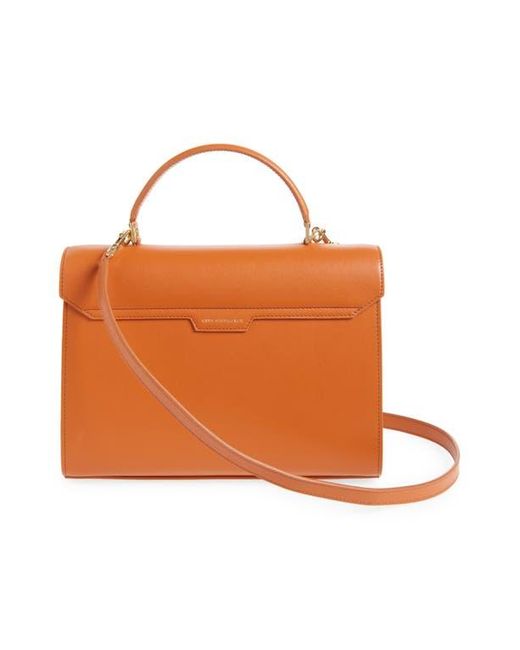 Anya Hindmarch Brown Mortimer Canvas & Leather Top Handle Bag