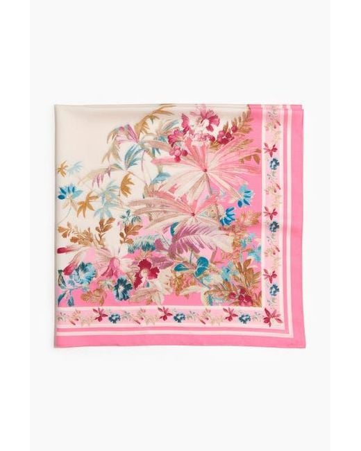 H&M Pink Printed Scarf