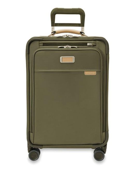 Briggs & Riley Green Baseline Essential 22-Inch Expandable Spinner Carry-On Bag for men