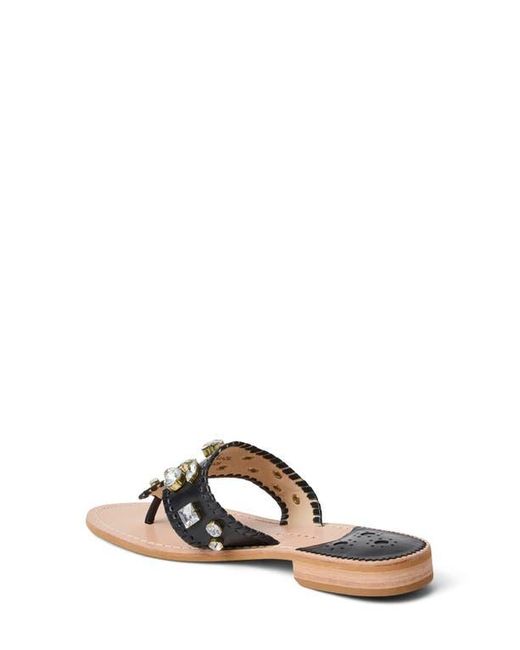 Jack Rogers Black Jacks Jewel Flip Flop