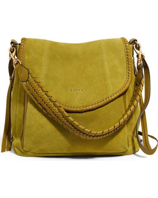 Aimee Kestenberg Green All For Love Convertible Leather Shoulder Bag