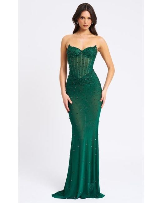 white christmas dresses 21SIX Fatima Crepe Cut-Out Gown main image 1