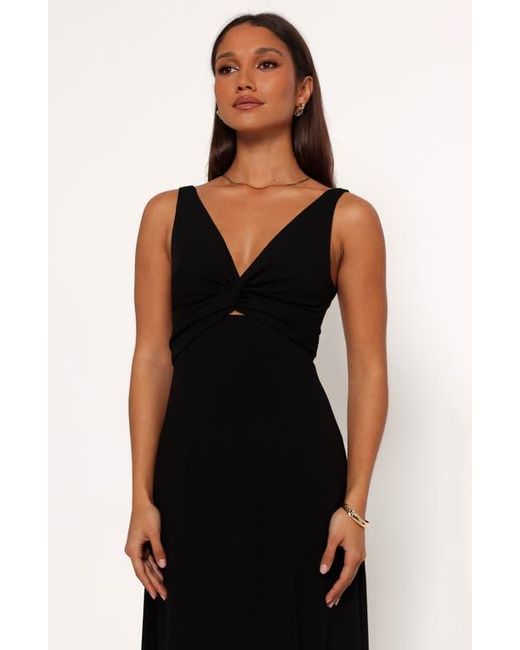 Petal & Pup Black Archer Sleeveless Fit & Flare Midi Dress