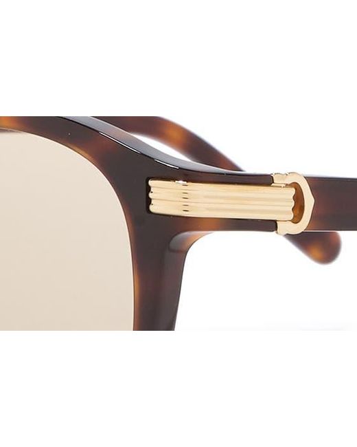 Cartier Brown 51mm Round Sunglasses for men