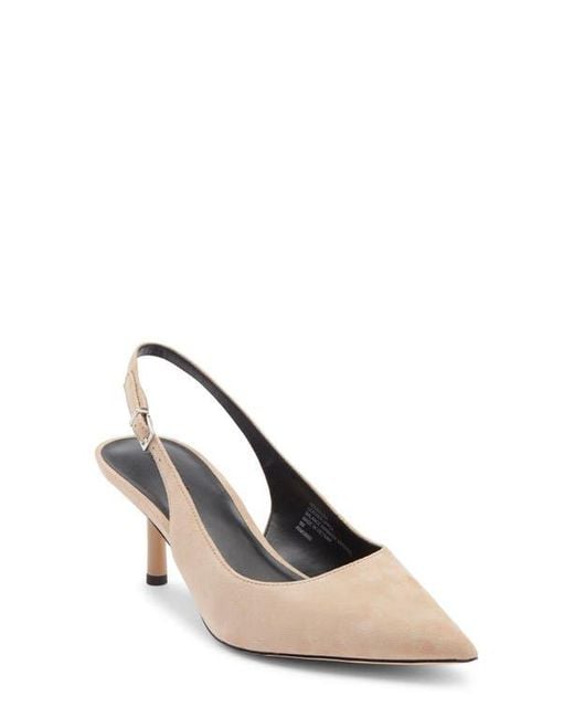 Nordstrom Women's Natural Liza Slingback Pointed Toe Pump