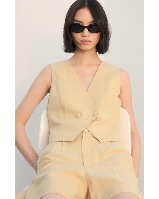 Mango Natural Double Breasted Vest