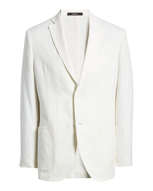 Nordstrom White Patch Pocket Linen Sport Coat for men