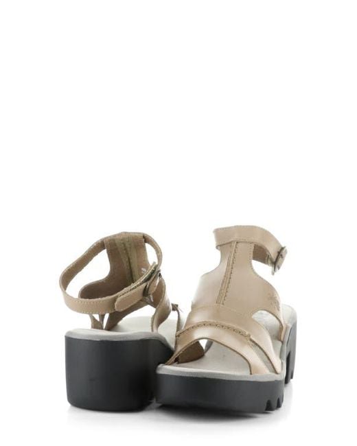 Fly London Tawi Strappy Sandal in Gray Lyst