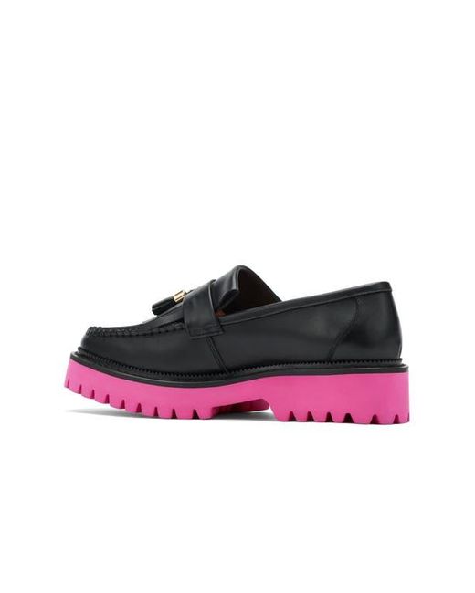 MARC NOLAN Multicolor Ms. Journey Leather Lug Tassel Loafer