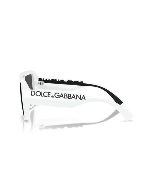 Dolce & Gabbana Black 134Mm Rectangular Shield Sunglasses