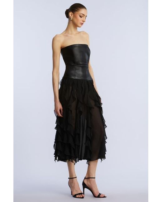 bcbgmaxazria black ruffle dress NWT BCBG Elegant Black Ruffle Dress
