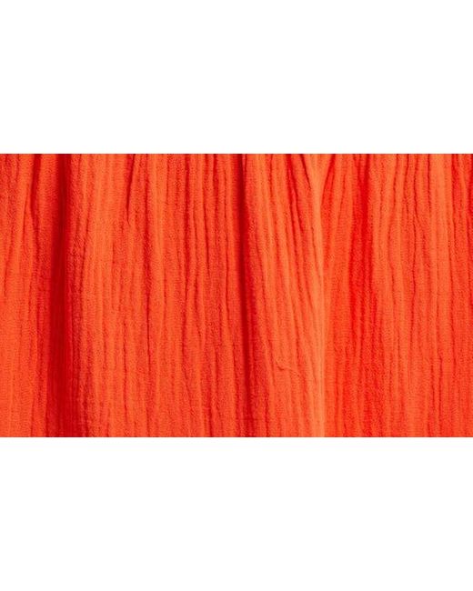 Caslon Orange Caslon(r) Ruffle Strap Maxi Dress