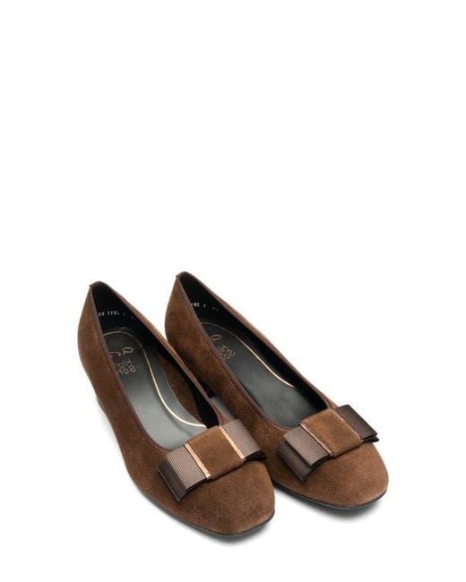 Ara Brown Garnet Suede Pump