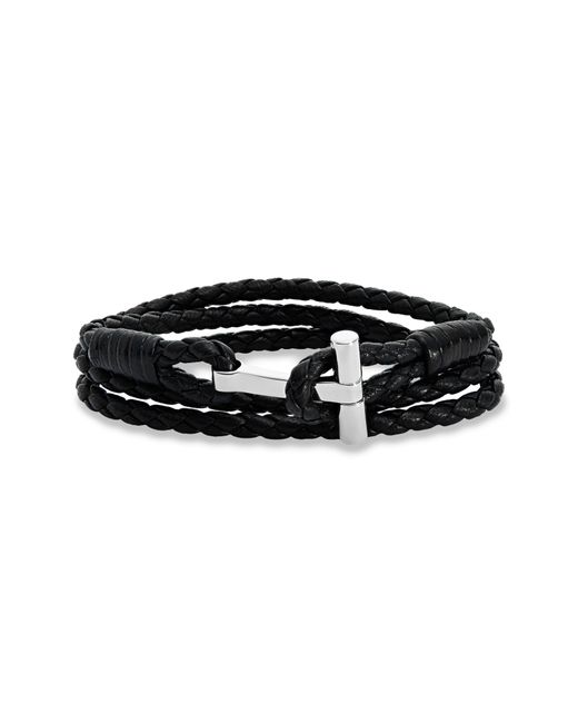 Tom Ford Scoubidou Braided Leather Bracelet in Black for Men | Lyst