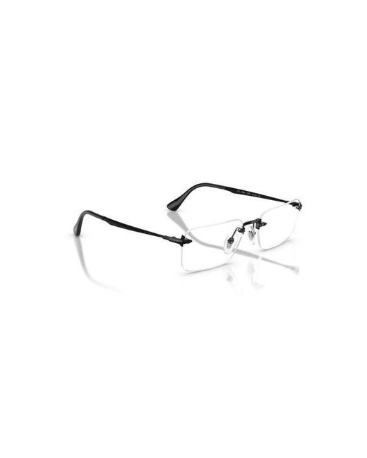 Persol Black 57Mm Rectangle Optical Glasses