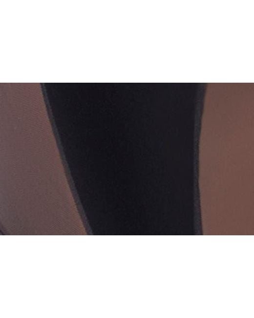 MAPALE Black Mesh Panel Underwire Bodysuit