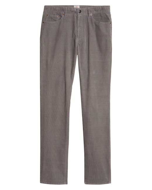 Faherty Brand Gray Stretch Corduroy Pants for men
