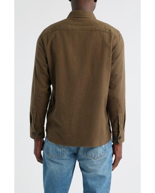 Pendleton Brown Burnside Solid Flannel Button-Up Shirt for men