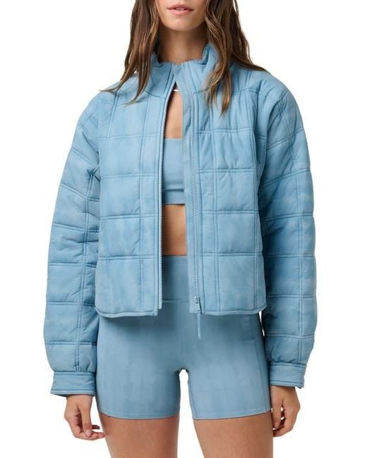 Travis Mathew Blue City Edge Quilted Jacket