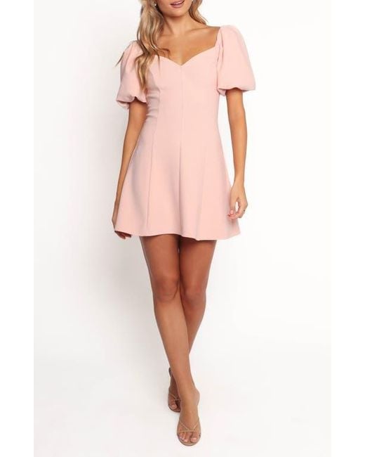 Petal & Pup Pink Fletcher Puff Sleeve Minidress