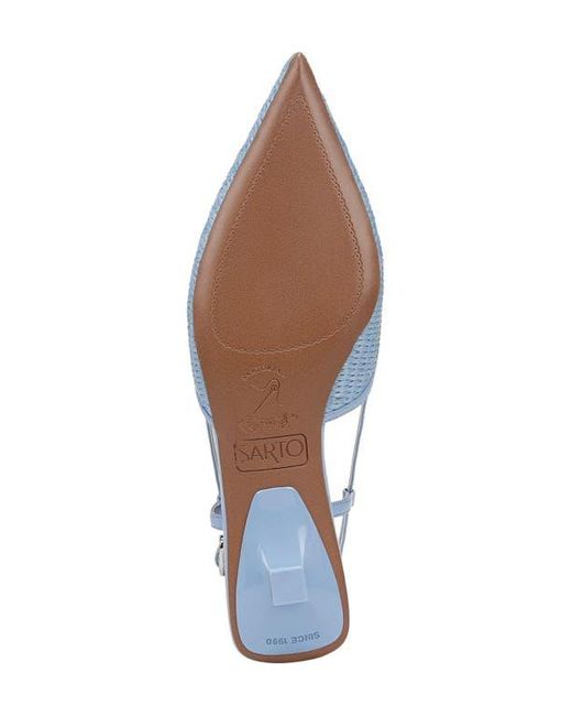Sarto Blue Pheby Slingback Pointed Toe Flat