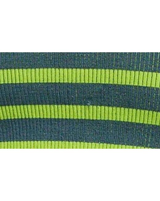 Free People Green Fp Movement Stripe Go To Sports Bra