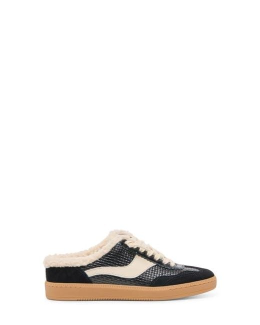 Dolce Vita White Notice Faux Shearling Sneaker