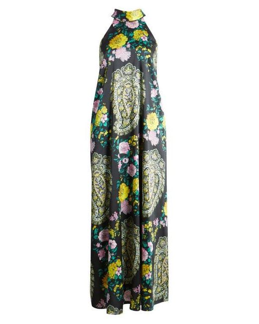 Kobi Halperin Green Genesis Halter Maxi Dress