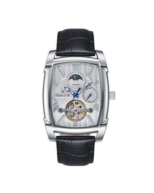 Heritor Metallic Valentin Automatic Watch With Date for men