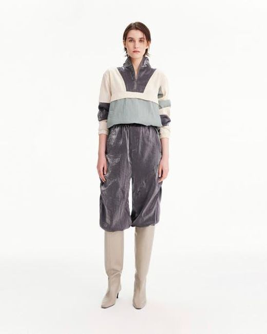 Theo the Label White Athena Ruched Trackpant