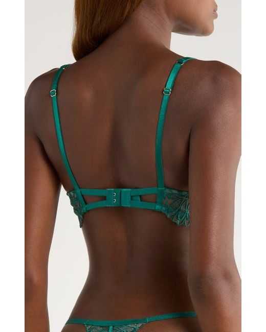 Bluebella Green Amaris Underwire Satin & Tulle Bra