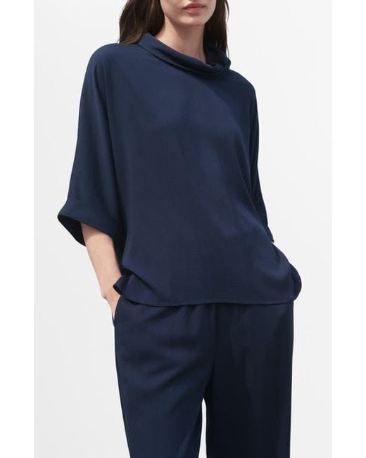 Mango Blue Oversize Flowing Top