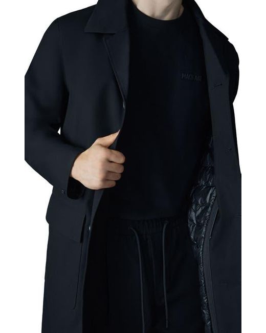 Mackage Blue Mathias 3-In-1 Down Twill Balmacaan Coat for men