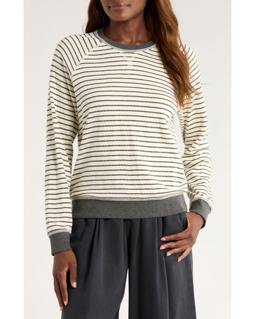 Marine Layer White Reversible Raglan Sleeve Top