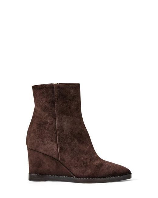 Bruno Magli Brown Opera Wedge Bootie