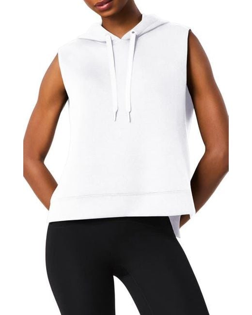 Spanx White Airessentials Sleeveless Hoodie