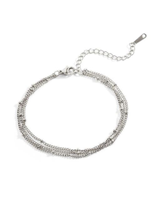Mint & Lily White Triple Layer Satellite Chain Bracelet
