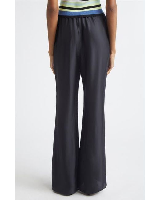 Toccin Blue Nela Drawstring Flared Pants