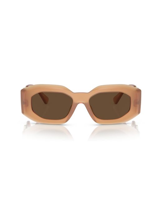 Versace Brown 53mm Rectangular Sunglasses