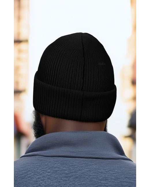 Alix Black Pigeon Beanie Cap for men