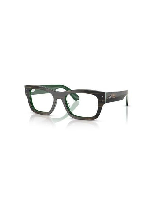 Ray-Ban Green 55Mm Rectangle Optical Glasses