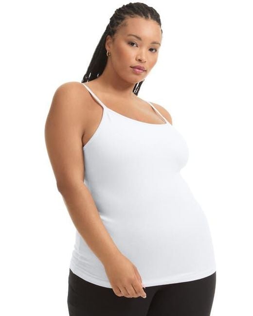 June + Vie White One+Only Shelf Bra Cami