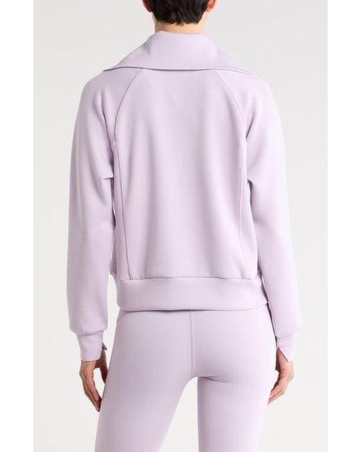 Spanx Purple Airessentials Half Zip Sweatshirt