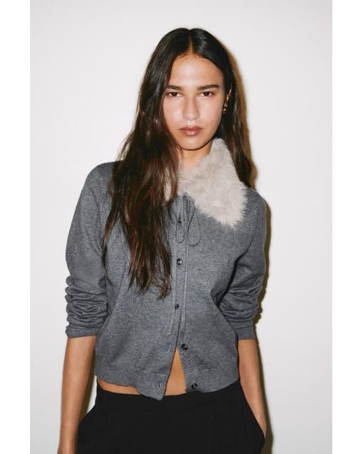 H&M Black Collared Cardigan