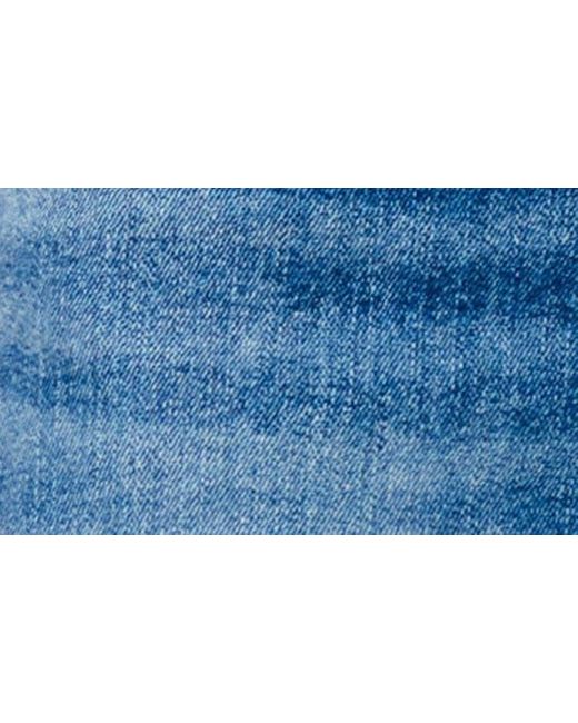 Blank NYC Blue The Essex Raw Hem A-line Organic Cotton Denim Shorts