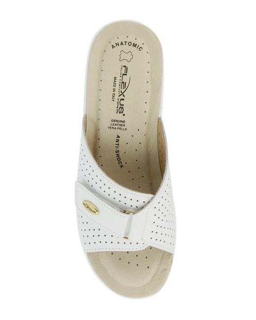 Flexus by Spring Step White Kea Slide Sandal