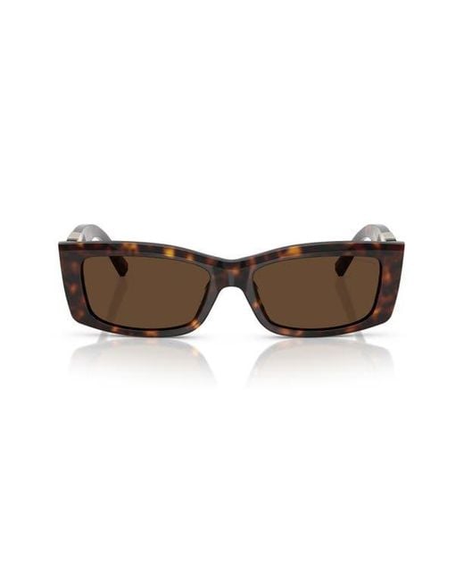 Tiffany & Co Brown 54Mm Rectangular Sunglasses