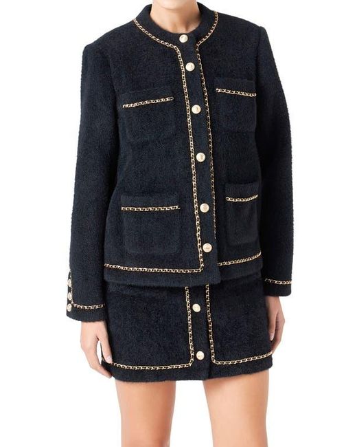 Endless Rose Blue Chain Trim Jacket