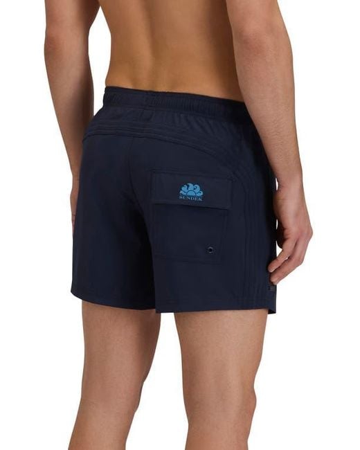 Sundek Blue Solid Swim Trunks for men